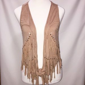 NWOT Papaya sleeveless open front